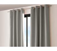 ED ENJOY HOME Rideau Occultant avec Œillets argentés, Gris, Grande Hauteur, 140x280cm, 100% Polyester, Tissu Certifié Oeko-TEX, Collection Réglisse