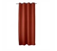ED ENJOY HOME Rideau Occultant avec Œillets argentés, Terre Cuite, 140x240cm, 100% Polyester, Tissu Certifié Oeko-TEX, pour Toute la Maison : Salon, Chambre, Salle à Manger, Collection Réglisse