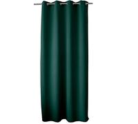ED ENJOY HOME Rideau Occultant avec Œillets argentés, Vert Foncé, 140x240cm, 100% Polyester, Tissu Certifié Oeko-TEX, Collection Réglisse