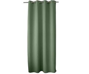 ED ENJOY HOME Rideau Occultant avec Œillets argentés, Vert Kaki Clair, 140x240cm, 100% Polyester, Tissu Certifié Oeko-TEX, Collection Réglisse