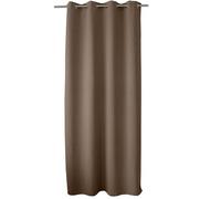 ED ENJOY HOME Rideau Occultant, Œillets, Marron, 140x240cm, Co Réglisse | Rideau occultant idéal pour la chambre à coucher, salon et séjour, Tissu satiné Certifié OEKO-TEX, Taille standard fen^tre