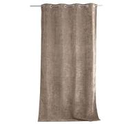 ED ENJOY HOME Rideau Thermique Occultant avec Œillets, Beige Naturel, 140x260cm, Anti-Froid pour Salon et Chambre, Velours, Doublure Polaire, Collection Velvet