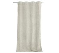 ED ENJOY HOME Rideau Thermique Occultant avec Œillets, Ecru, 140x260cm, Anti-Froid pour Salon et Chambre, Velours, Doublure Polaire, Collection Velvet