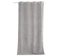 ED ENJOY HOME Rideau Thermique Occultant avec Œillets, Gris Clair, 140x260cm, 100% Polyester, Velours, Doublure Polaire, Collection Velvet