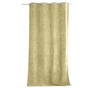 ED ENJOY HOME Rideau Thermique Occultant avec Œillets, Jaune Tilleul, 140x260cm, 100% Polyester, Velours, Doublure Polaire, Collection Velvet