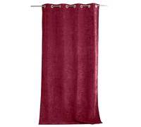 ED ENJOY HOME Rideau Thermique Occultant avec Œillets, Rouge Grenat, 140x260cm, Anti-Froid pour Salon et Chambre, Velours, Doublure Polaire, Collection Velvet