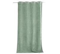 ED ENJOY HOME Rideau Thermique Occultant avec Œillets, Vert céladon, 140x260cm, Anti-Froid pour Salon et Chambre, Velours, Doublure Polaire, Collection Velvet