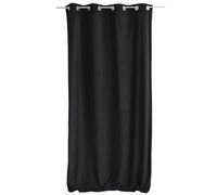 ED ENJOY HOME Rideau Velours avec Œillets argentés, Noir, Grande Hauteur, 140x260cm, 100% Polyester, Tissu Certifié Oeko-TEX, Collection Calin
