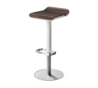 ED Tabouret de bar réglable en hauteur blanc / noyer Moree - 4260218362840