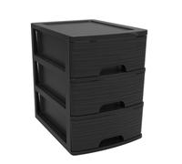 Module de rangement bureau A4 3 tiroirs EDA - Noir