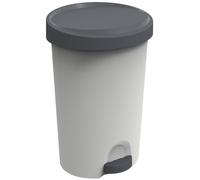 EDA 010639 G.BT/G.A EDA Poubelle à pédale Stepy, 70 litres, PP, gris/béton