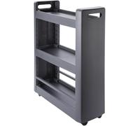 EDA 10495 G.ANT PX25 DESSERTE MOBILO 3 étagères modulables, polypropylène, Gris Anthracite, Dim. : 60 x 22 x 79 cm
