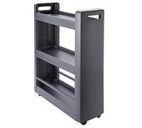 EDA 10495 G.ANT PX25 DESSERTE MOBILO 3 étagères modulables, polypropylène, Gris Anthracite, Dim. : 60 x 22 x 79 cm