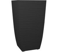 EDA Bac à fleurs carré Diva Stone 42 L – bac amovible – décor vagues – 43,5x43,5x78 cm