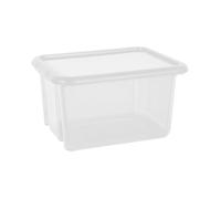EDA Boîte de rangement Funny Box 30 L – Avec couvercle – Emboîtable superposable – Naturel