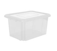 EDA Boîte de rangement Funny Box 55 L – Avec couvercle, emboîtable & superposable – Transparent