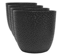 EDA - Cache-Pot Opale Ø 13,7 cm - Noir (Lot de 4)