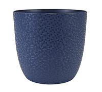 EDA - Cache-Pot Opale Ø 13,7 cm - Pot décoratif pour l'Intérieur - Ø 13,7 x H. 12,6 cm - Bleu Profond