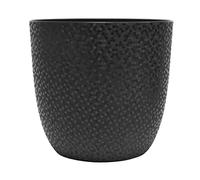 EDA - Cache-Pot Opale Ø 13,7 cm - Pot décoratif pour l'Intérieur - Ø 13,7 x H. 12,6 cm - Noir
