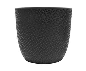 EDA - Cache-Pot Opale Ø 22 cm - Pot décoratif pour l'Intérieur - Ø 22 cm x H. 20,2 cm - Noir