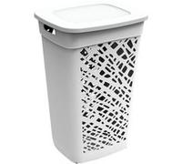 eda coffre a linge avec couvercle alméria - 60 l - blanc Blanc G