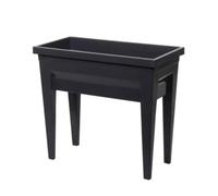 EDA Espace potager VEG&Table™ CITY Gris anthracite Avec zone de rétention d'eau - pieds avec tampons amovibles pour évacuation trop plein Dim 76 x 38,5 x 68 cm Volume 57 L