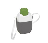 EDA Gourde 1 L Isotherme Grise et Vert Matcha avec bandoulière pour faciliter Le Transport