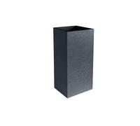 EDA – Pot de fleurs carré haut Graphit 31 L – Gris anthracite 39,5x39,5x80 cm