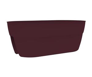 EDA - Jardinière Cavalière Osaka 19,5 L - Système de Fixation Simple et Breveté - pour Balcons et Rambardes - 56 x 30,1 x H.20,6 cm - Rouge Bourgogne