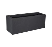 EDA Jardinière VOLCANIA UP Gris anthracite Avec zone de rétention d'eau Dim. 79,5 x 29,5 x 29,5 cm - Volume 57 L