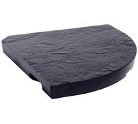 EDA - Lest Béton 18 kg - pour Mât Déporté de Parasol - Décor Naturel Pierre - avec Poignées de Préhension - Gris Anthracite
