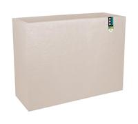 EDA - Muret Loft XL Volcania 63 L - Décor Imitation Pierre - Utilisable à l'Intérieur & l'Extérieur - Zone de Rétention d'eau pour Limiter l'Arrosage - 99 x 29 x 78 cm - Beige Calcaire