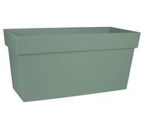 Jardinière Muret à réserve d'eau avec roulettes - EDA - Toscane - 74 L - 79 x 35 x H.39 cm - Vert Laurier