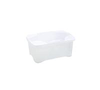 Eda plastique boîte de Rangement clip'box 30 l - Naturel Couvercle avec charniere - 54 x 36 x 24,5 cm