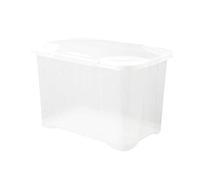 Eda plastique boîte de Rangement clip'box 60 l - Naturel Couvercle avec charniere - 60 x 40 x 40 cm