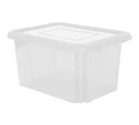 EDA Boîte de rangement Funny Box 55 L – Avec couvercle, emboîtable & superposable – Transparent