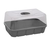 EDA PLASTIQUES Mini serre de culture - 38 x 25 x 19 cm - Gris anthracite