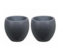 EDA Plastiques Pot à Fleurs Egg - Gris Anthracite