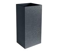 Pot Carre Haut Gris Anthracite Graphit 31 Litres - Eda