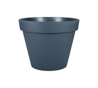 Pot de fleur Rond - Ø 40 cm - EDA - Toscane - 23 L - Intérieur/Extérieur - Ø 40 x H.31 cm - Bleu Jean