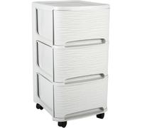 Eda plastiques tour de rangement 3 tiroirs - Blanc