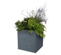 EDA Pot carré Graphite 31 L - design moderne, grande capacité, résistant - Gris anthracite