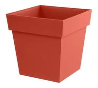 EDA Pot carré TOSCANE Orange Terre Battue 32 cm Dim. 32 x 32 x 32 cm Volume 22 L Garantie 7 ans France métropolitaine