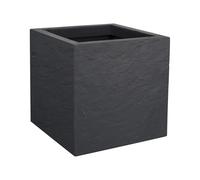 EDA Pot Carré VOLCANIA UP Beige Calcaire Avec zone de rétention d'eau Dim. 29,5 x 29,5 x 29,5 cm - Volume 21 L