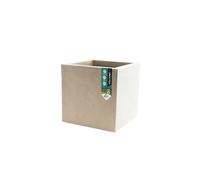 EDA Pot carré Volcania'Up 21 L – Imitation pierre beige calcaire 29,5x29,5x29,5 cm