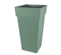 EDA - Pot de Fleur Carré Haut XXL Toscane - Volume 98 L - 43,3 x 43,3 x H.80 cm, Rouge Bourgogne