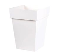 EDA - Pot de Fleur Carré Mi-Haut TOSCANE - Volume 51 L - 39 x 39 x 53 cm - Blanc