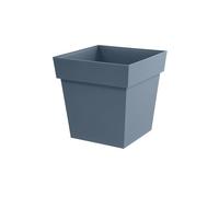 Artyform Pot de fleur carré Toscane EDA 32x32xH.32 cm Intérieur/Extérieur 22L Bleu Jean