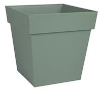Pot de fleurs Carré 32 cm - EDA - Toscane - 22 L - 32 x 32 x H.32 cm - Vert Laurier