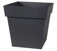 Eda plastiques pot de fleurs carré - Gris anthracite
